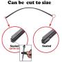 Metal Stents Wiper Strips Insert Rubber strip Blade Refill 8mm Soft 26'' 2pcs Styling Auto Car Vehicle