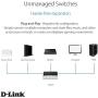 D-Link Ethernet Switch, 5 Port Unmanaged Gigabit Metal Fanless Desktop Plug n Play (GO-SW-5GE) D-Link Ethernet Switch, 5 Port Unmanaged Gigabit Metal Fanless Desktop Plug n Play (GO-SW-5GE)