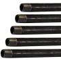 Supply Giant 3/4 Inch x 60 Inch Black Steel Pipe, Threaded Three Quarter Inch Malleable Fitting Build DIY Vintage Furniture, (Pack Of 5)