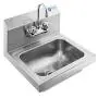 GRIDMANN Commercial NSF Stainless Steel Sink Wall Mount Hand Washing Basin with Faucet GRIDMANN Commercial NSF Stainless Steel Sink Wall Mount Hand Washing Basin with Faucet