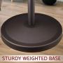 Kira Home Addison 68'' Modern 6 Hook Free Standing Metal Coat Rack, Weighted Base, Gold Cap Accents + Oil-Rubbed Bronze Finish
