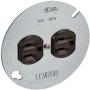 Leviton 1228 15 Amp 125 Volt, Duplex Receptacle, with 4'' Metal Cover, Residential Grade, Grounding, Brown