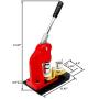 Button Maker, 58mm, Button Maker Machine, 2-1/4 Inch, Red with 200 PCS Button Parts and Circle Cutter (2-1/4inch)