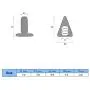 Favordrory 7mmx10mm Silver Bullet Cone Spike and Stud Metal Screw Back for DIY Leather Crafts