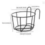4 Pack Hanging Railing Planters Flower Pot Holders Plant Iron Racks Fence Metal Potted Stand Mounted Balcony Round Plant Baskets Shelf Container Box for Indoor&Outdoor Use-Black,Garden Steel Pots,6.3'' 4 Pack Hanging Railing Planters Flower Pot Holders Plant Iron Racks Fence Metal Potted Stand Mounted Balcony Round Plant Baskets Shelf Container Box for Indoor&Outdoor Use-Black,Garden Steel Pots,6.3''