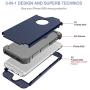 BENTOBEN iPhone 6S Case, iPhone 6 Case,3 in 1 Shockproof Hybrid Hard PC Cover Soft Silicone Bumper Heavy Duty Rugged Anti-Scratch Non-Slip Protective Case for iPhone 6/6S (4.7 inch),Navy Blue & Gray