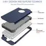 BENTOBEN iPhone 6S Case, iPhone 6 Case,3 in 1 Shockproof Hybrid Hard PC Cover Soft Silicone Bumper Heavy Duty Rugged Anti-Scratch Non-Slip Protective Case for iPhone 6/6S (4.7 inch),Navy Blue & Gray
