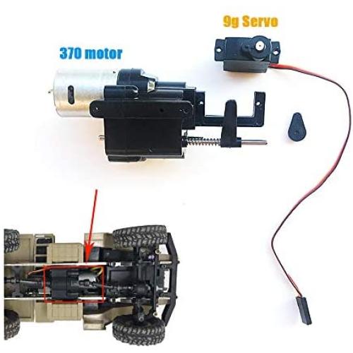 MaxMetal WPL Upgraded 2 Speed Gearbox with Shift Servo Spare Part fo WPL B14 B16 B24 B36 C14 C24 Remote Control Truck