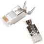 VBOR CAT7 Large Connector RJ45 Shielded Connector RJ45 Plug 50μ-Gold Plated Modular Plug 2 Piece Set for CAT7 Ethernet Cable (50 Pieces Pack)