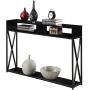 Convenience Concepts Tucson Deluxe 2 Tier Console Table, Black