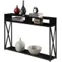 Convenience Concepts Tucson Deluxe 2 Tier Console Table, Black Convenience Concepts Tucson Deluxe 2 Tier Console Table, Black