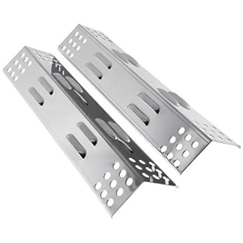 BBQration 2-Pack 14 3/8'' x 3 1/8'' Stainless Steel Heat Plate Replacements Parts for Backyard Grill BY14-101-001-03