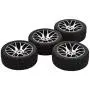 LAFEINA 1/10 Scale 68mm Metal Wheels & Tires for 1:10 HSP HPI Redcat Himoto Kyosho Sakura RC On-Road Racing Car Touring Upgrade Parts