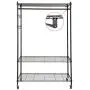 Homdox 3-Tiers Large Size Heavy Duty Wire Shelving Garment Rolling Rack Clothing Rack with Double Clothes Shelves and Lockable Wheels+1 Pair Side Hooks,Black Homdox 3-Tiers Large Size Heavy Duty Wire Shelving Garment Rolling Rack Clothing Rack with Double Clothes Shelves and Lockable Wheels+1 Pair Side Hooks,Black