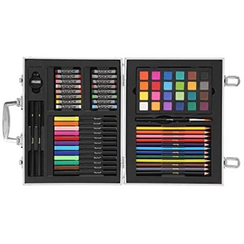 Darice Studio Kids Art Set in Metal Assorted Case Colors, 71 pieces, 70 Pc May Vary, Multi, Count Darice Studio Kids Art Set in Metal Assorted Case Colors, 71 pieces, 70 Pc May Vary, Multi, Count