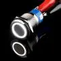 ESUPPORT Stainless Steel 12V 5A Car Auto Boat White Angel Eye LED Light Lamp Metal Push Button Rocker Toggle Switch On Off