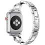 Yolovie Stainless Steel Band Compatible for Apple Watch Bands 42mm 44mm Women Rhinestone Bling Wristband Metal Bracelet Sport Strap with Removal Links for iWatch Series 5 4 3 2 1 - Silver
