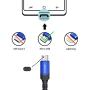 Micro USB Cable Android Charger, JSAUX (2-Pack 6.6FT) Micro USB Android Charger Cable Nylon Braided Cord Compatible with Galaxy S7 S6 J7 Edge Note 5, Kindle. MP3 and More-Blue