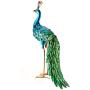 Outdoor Solar Peacock Statue Garden Decor Metal Yard Art for Lawn Backyard Party Wedding Decoration