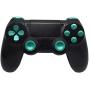 TOMSIN Metal Buttons for DualShock 4, Aluminum Metal Thumbsticks Analog Grip & Bullet Buttons & D-pad & L1 R1 L2 R2 Trigger for PS4 Controller Gen 1 (Green)