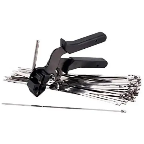TR TOOLROCK Stainless Steel Cable Tie Gun and 200pcs Stainless Steel Self-Locking Zip Ties Kit, 4.6x270mm Tensioning Cutter Metal Zip Tie Tool Kit, Cable Tie Tool for Stainless Steel Cable Ties TR TOOLROCK Stainless Steel Cable Tie Gun and 200pcs Stainless Steel Self-Locking Zip Ties Kit, 4.6x270mm Tensioning Cutter Metal Zip Tie Tool Kit, Cable Tie Tool for Stainless Steel Cable Ties