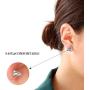 3 Pairs Earring Backs 925 Sterling Silver Hypoallergenic Backings for Stud Posts Back Replacement (White Gold)