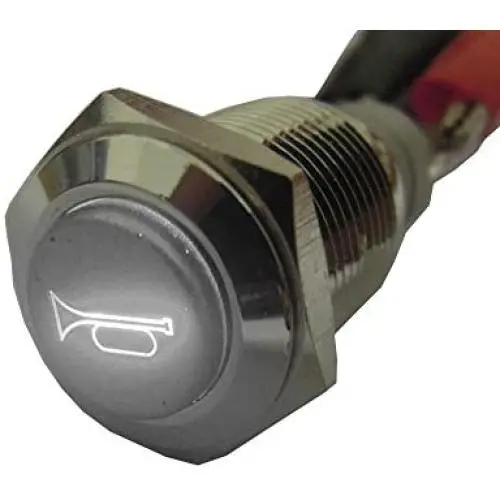 ESUPPORT 12V Car Vehicle White LED Light Momentary Speaker Horn Push Button Metal Switch 16mm ESUPPORT 12V Car Vehicle White LED Light Momentary Speaker Horn Push Button Metal Switch 16mm