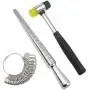 TOVOT 29 PCS 3 in 1 Multi-Function Circle Models Jewelry Tools Kit for Jewelry Making Measuring Ring Sizer Mandrel and Jewelers Rubber Hammer TOVOT 29 PCS 3 in 1 Multi-Function Circle Models Jewelry Tools Kit for Jewelry Making Measuring Ring Sizer Mandrel and Jewelers Rubber Hammer