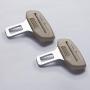 TUPOLIM Seat Belt Clip,Curved Sides Design,2 Pack,seat belt silencer,Universal Car Seat Belt Buckle Auto Metal Clip (Beige)