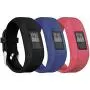 Mosstek Bands Compatible with Garmin Vivofit 3/jr/jr 2, Soft Silicone Replacement Sport Wristbands for Kids Girls Boys Women Men Small Large