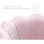 Chairus Living Room Chair, Mid Century Modern Retro Leisure Velvet Accent Chair with Golden Metal Legs, Vanity Chair for Bedroom Dresser, Upholstered Guest Chair(Light Pink)