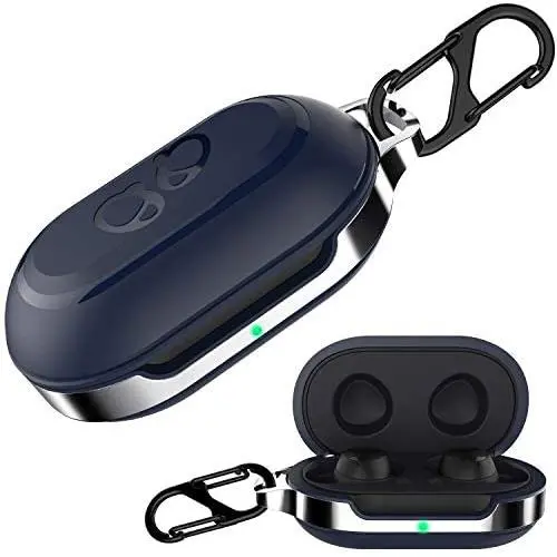 HALLEAST for Galaxy Buds Case, Galaxy Buds+ Plus Case Carrying Case TPU Full Protective Cover with Keychain Compatible Samsung Galaxy Buds Wireless 2020 2019 Earbuds Accessories, Dark Blue HALLEAST for Galaxy Buds Case, Galaxy Buds+ Plus Case Carrying Case TPU Full Protective Cover with Keychain Compatible Samsung Galaxy Buds Wireless 2020 2019 Earbuds Accessories, Dark Blue