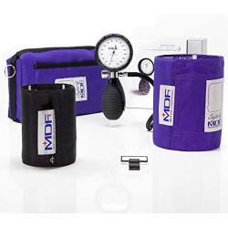 MDF Bravata Palm Aneroid Sphygmomanometer - Professional Blood Pressure Monitor with Adult & Pediatric Sized Cuffs Included - Full & Free-Parts-for-Life - Purple (MDF848XPD-08)