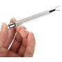 Prong Holder Professional Diamond Holder Pick-up Tool Stainless Steel 4 Prongs Diamond Claw Tweezers Parts Beads Diamond Gems Prong Tweezer Catcher Grabber Jewelry Making Jeweler Tool