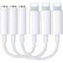 3 Pack Lightning to 3.5 mm Headphone Jack Adapter, Apple MFi Certified Veetone iPhone Audio Dongle Cable Earphones Headphones Converter Compatible with iPhone 12/12 Pro/11/11 Pro/SE/X XR XS XS Max 8 7