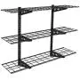 Fleximounts 3-Tier Storage Wall Shelves 1x4ft 12-inch-by-48-inch per Shelf Height Adjustable Floating Shelves (Black) Fleximounts 3-Tier Storage Wall Shelves 1x4ft 12-inch-by-48-inch per Shelf Height Adjustable Floating Shelves (Black)