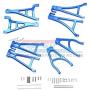 GPM for Traxxas E-Revo 2.0 VXL Brushless (86086-4) Upgrade Parts Aluminum Full Suspension Arm Set (Front+Rear & Upper+Lower) - 8Pc Set Blue