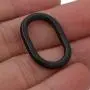 BIKICOCO 4/5 Metal Oval Ring Buckle Loops Non Welded for Leather Purse Bags Handbag Straps, Black - Pack of 20