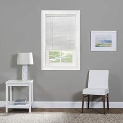 Achim Home Furnishings Cordless Morningstar 1'' Light Filtering Mini Blind, Width 33inch, Pearl White