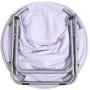 Urban Shop Super Soft Faux Fur Saucer Chair with Folding Metal Frame, Lavender