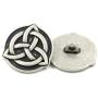 Bezelry 10 Pieces Celtic Trinity Knot Metal Shank Buttons. 22mm (7/8 inch) (Antique Silver)
