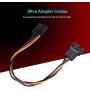 Wendry 5Pcs 5Pin to 4Pin Adapter Cable,4Pin Extension Cable Interface Connector Converter Dedicated Fan Cable for Dell