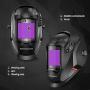 Monster & Master True Color Large Viewing Screen Solar Power Auto Darkening Welding Helmet, 4 Arc Sensor Wide Shade, ATHUS-MM-WH-004