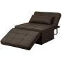 Diophros Ottoman Sofa Bed, 4 in 1 Multi-Function Folding Sleeper Guest Sofa Chair Convertible Sofa for Living Room (Deep Brown)