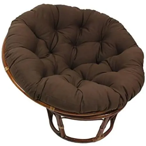Blazing Needles Solid Twill Papasan Chair Cushion, 44'' x 6'' x 44'', Berry Berry Blazing Needles Solid Twill Papasan Chair Cushion, 44'' x 6'' x 44'', Berry Berry