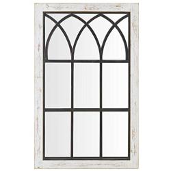 FirsTime & Co. Vista Arched Window Accent Wall Mirror, 37.5'' x 24'', Distressed White