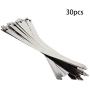 MroMax 14 Inches Stainless Steel Cable Zip Ties Multi-Purpose Metal Exhaust Wrap 30pcs