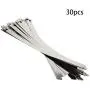 MroMax 14 Inches Stainless Steel Cable Zip Ties Multi-Purpose Metal Exhaust Wrap 30pcs