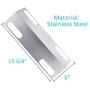 BBQration SS9935A 4-Pack 15 3/8 x 6 inches Stainless Steel Ducane Affinity Flavorizer Heat Shield Replacement for 3073101, 3000, 3100, 3200, 3300, 3400, 4100, 4200, 4400, 30501013,DUCHP3