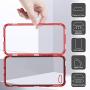 iPhone 8 Plus Case,iPhone 7 Plus Case, ZHIKE Magnetic Adsorption Case Metal Frame Tempered Glass Back with Built-in Magnet Cover for Apple iPhone 7Plus/8 Plus (Red, iPhone 7 Plus/8 Plus)